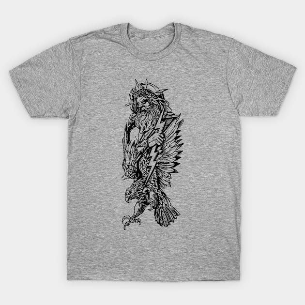 Viking tattoo black and white T-Shirt by AniDev 